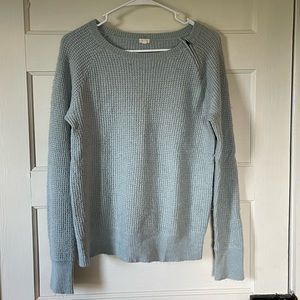 FREE W/ purchase! JCrew mint/baby blue, shoulder zip, sweater
